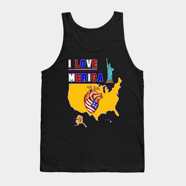 I love America Tank Top by Artardishop